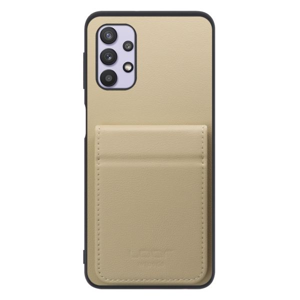 [ LOOF BASIC-SHELL SLIM CARD 2カード ] Galaxy A32 5G SCG08 a325g ケース 背面 カード収納 カード入れ カードポケット カバー スマホケース 薄型 大容量 本革 [ Galaxy A32 5G ]