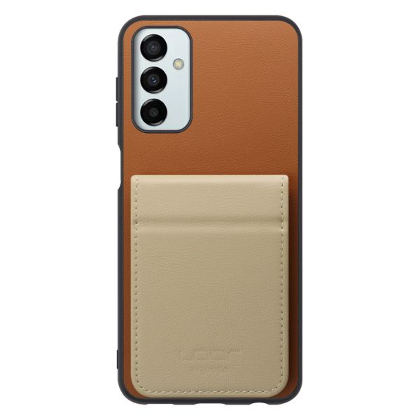 [ LOOF BASIC-SHELL SLIM CARD 2カード ] Galaxy M23 5G m235g ケース 背面 カード収納 カード入れ カードポケット カバー スマホケース 薄型 大容量 本革 [ Galaxy M23 5G ]