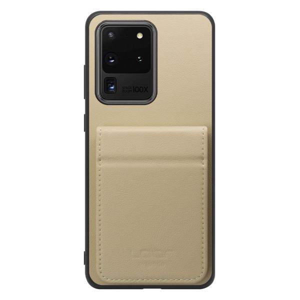 [ LOOF BASIC-SHELL SLIM CARD 2カード ] Galaxy S20 Ultra s20ultra ケース 背面 カード収納 カード入れ カードポケット カバー スマホケース 薄型 大容量 本革 [ Galaxy S20 Ultra 5G ]