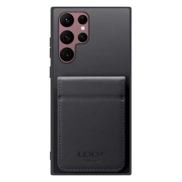 [ LOOF BASIC-SHELL SLIM CARD 2カード ] Galaxy S22 Ultra SC-52C / SCG14 s22ultra ケース 背面 カード収納 カード入れ カードポケット カバー スマホケース 薄型 大容量 本革 [ Galaxy S22 Ultra ]