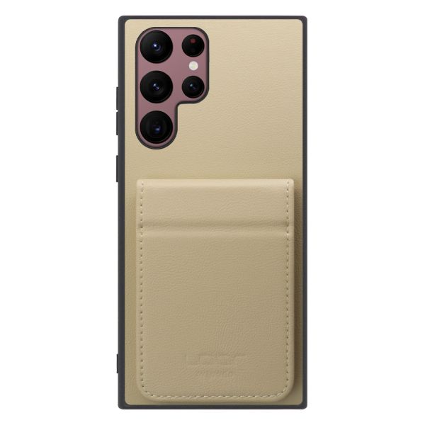 [ LOOF BASIC-SHELL SLIM CARD 2カード ] Galaxy S22 Ultra SC-52C / SCG14 s22ultra ケース 背面 カード収納 カード入れ カードポケット カバー スマホケース 薄型 大容量 本革 [ Galaxy S22 Ultra ]