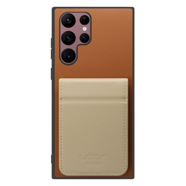 [ LOOF BASIC-SHELL SLIM CARD 2カード ] Galaxy S22 Ultra SC-52C / SCG14 s22ultra ケース 背面 カード収納 カード入れ カードポケット カバー スマホケース 薄型 大容量 本革 [ Galaxy S22 Ultra ]