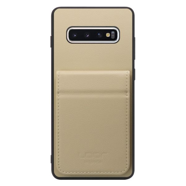 [ LOOF BASIC-SHELL SLIM CARD 2カード ] Galaxy S10+ SC-04L / SCV42 s10plus s10 plus ケース 背面 カード収納 カード入れ カードポケット カバー スマホケース 薄型 大容量 本革 [ Galaxy S10+ ]
