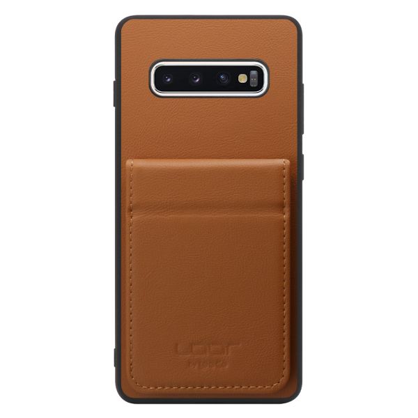 [ LOOF BASIC-SHELL SLIM CARD 2カード ] Galaxy S10+ SC-04L / SCV42 s10plus s10 plus ケース 背面 カード収納 カード入れ カードポケット カバー スマホケース 薄型 大容量 本革 [ Galaxy S10+ ]