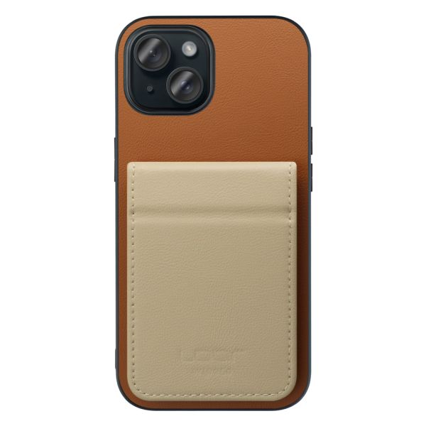 [ LOOF BASIC-SHELL SLIM CARD 2カード ] iPhone 15 iPhone15 アイフォン15 iPhone 15 アイフォン 15 ケース 背面 カード収納 カード入れ カードポケット カバー スマホケース 薄型 大容量 本革 [ iPhone 15 ]