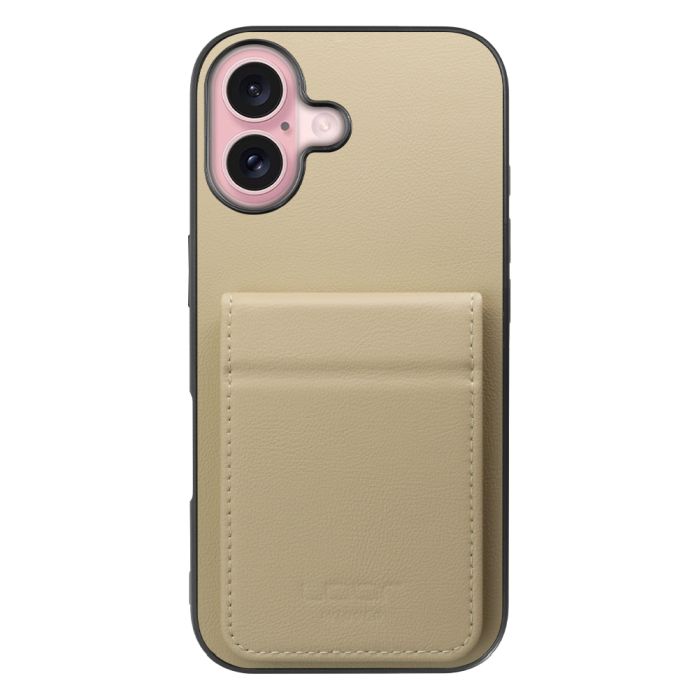 [ LOOF BASIC-SHELL SLIM CARD 2カード ] iPhone 16 iPhone16 アイフォン16 iPhone 16 アイフォン 16 ケース 背面 カード収納 カード入れ カードポケット カバー スマホケース 薄型 大容量 本革 [ iPhone 16 ]