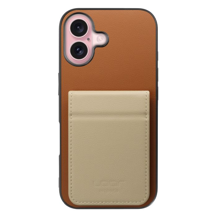 [ LOOF BASIC-SHELL SLIM CARD 2カード ] iPhone 16 iPhone16 アイフォン16 iPhone 16 アイフォン 16 ケース 背面 カード収納 カード入れ カードポケット カバー スマホケース 薄型 大容量 本革 [ iPhone 16 ]