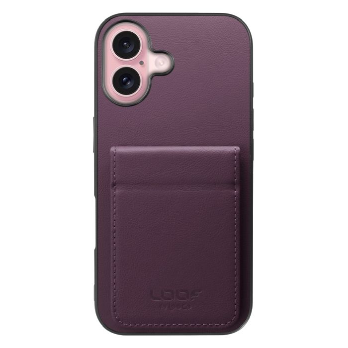 [ LOOF BASIC-SHELL SLIM CARD 2カード ] iPhone 16 iPhone16 アイフォン16 iPhone 16 アイフォン 16 ケース 背面 カード収納 カード入れ カードポケット カバー スマホケース 薄型 大容量 本革 [ iPhone 16 ]