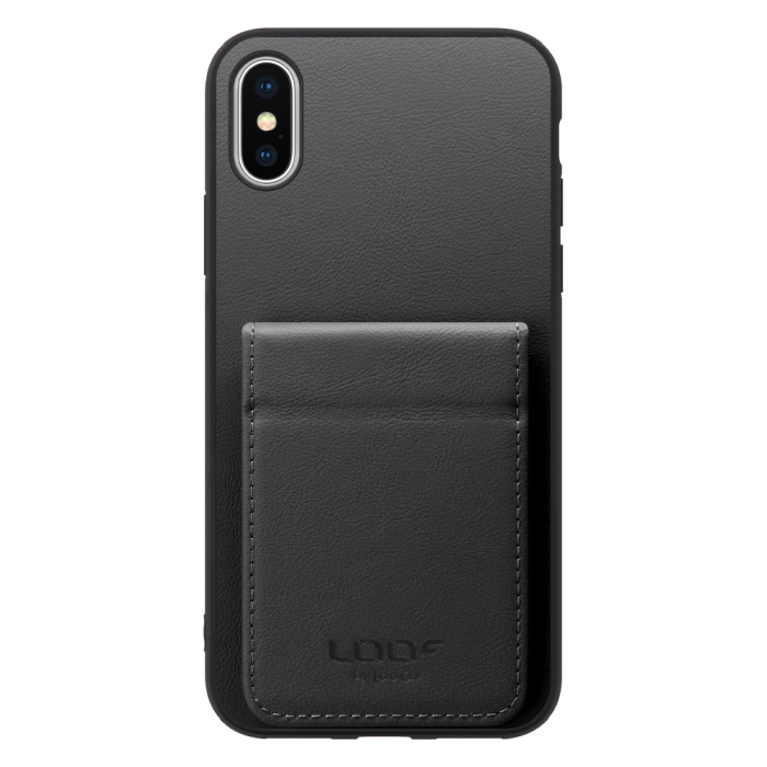 [ LOOF BASIC-SHELL SLIM CARD 2カード ] iPhone X / XS iPhonex iPhonexs ケース 背面 カード収納 カード入れ カードポケット カバー スマホケース 薄型 大容量 本革 [ iPhone X / XS ]