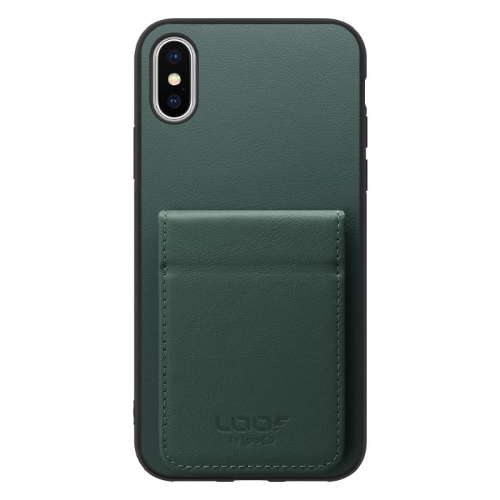 [ LOOF BASIC-SHELL SLIM CARD 2カード ] iPhone X / XS iPhonex iPhonexs ケース 背面 カード収納 カード入れ カードポケット カバー スマホケース 薄型 大容量 本革 [ iPhone X / XS ]