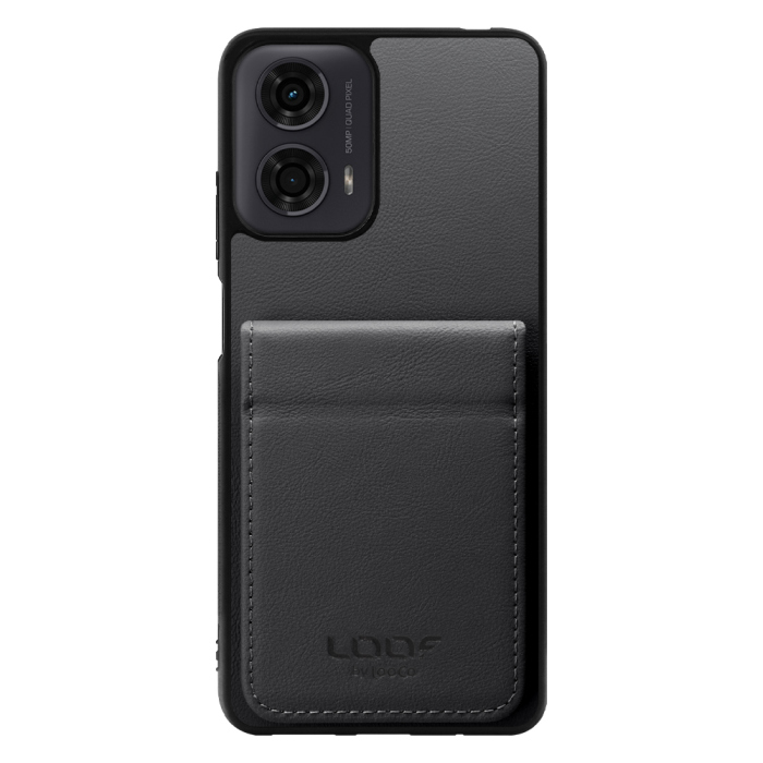 [ LOOF BASIC-SHELL SLIM CARD 2カード ] moto g24 motorola g24 ケース 背面 カード収納 カード入れ カードポケット カバー スマホケース 薄型 大容量 本革 [ moto g24 ]
