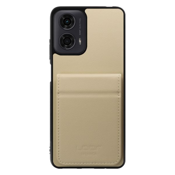 [ LOOF BASIC-SHELL SLIM CARD 2カード ] moto g24 motorola g24 ケース 背面 カード収納 カード入れ カードポケット カバー スマホケース 薄型 大容量 本革 [ moto g24 ]