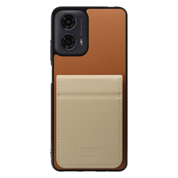 [ LOOF BASIC-SHELL SLIM CARD 2カード ] moto g24 motorola g24 ケース 背面 カード収納 カード入れ カードポケット カバー スマホケース 薄型 大容量 本革 [ moto g24 ]