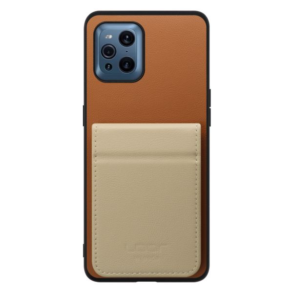 [ LOOF BASIC-SHELL SLIM CARD 2カード ] OPPO Find X3 Pro OPG03 findx3pro x3pro findx3 ケース 背面 カード収納 カード入れ カードポケット カバー スマホケース 薄型 大容量 本革 [ OPPO Find X3 Pro ]