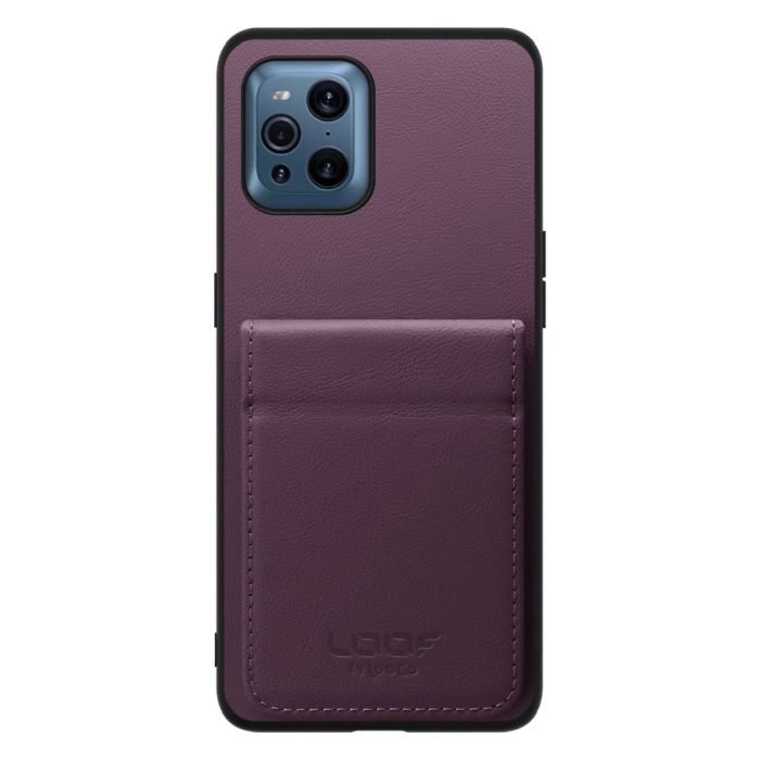 [ LOOF BASIC-SHELL SLIM CARD 2カード ] OPPO Find X3 Pro OPG03 findx3pro x3pro findx3 ケース 背面 カード収納 カード入れ カードポケット カバー スマホケース 薄型 大容量 本革 [ OPPO Find X3 Pro ]
