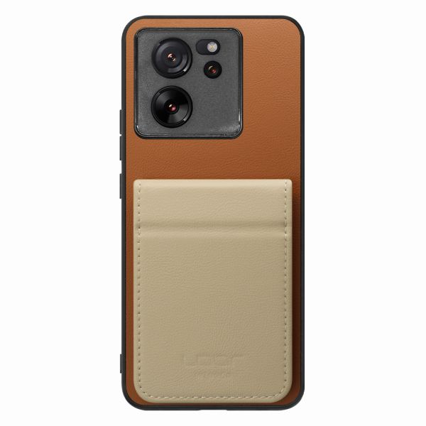 [ LOOF BASIC-SHELL SLIM CARD 2カード ] Xiaomi 13T / 13T Pro XIG04 13 T 13TPro ケース 背面 カード収納 カード入れ カードポケット カバー スマホケース 薄型 大容量 本革 [ Xiaomi 13T / 13T Pro ]