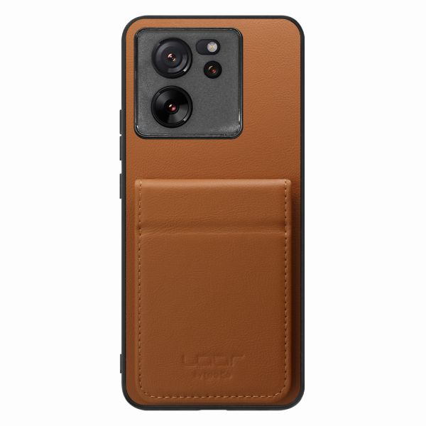 [ LOOF BASIC-SHELL SLIM CARD 2カード ] Xiaomi 13T / 13T Pro XIG04 13 T 13TPro ケース 背面 カード収納 カード入れ カードポケット カバー スマホケース 薄型 大容量 本革 [ Xiaomi 13T / 13T Pro ]