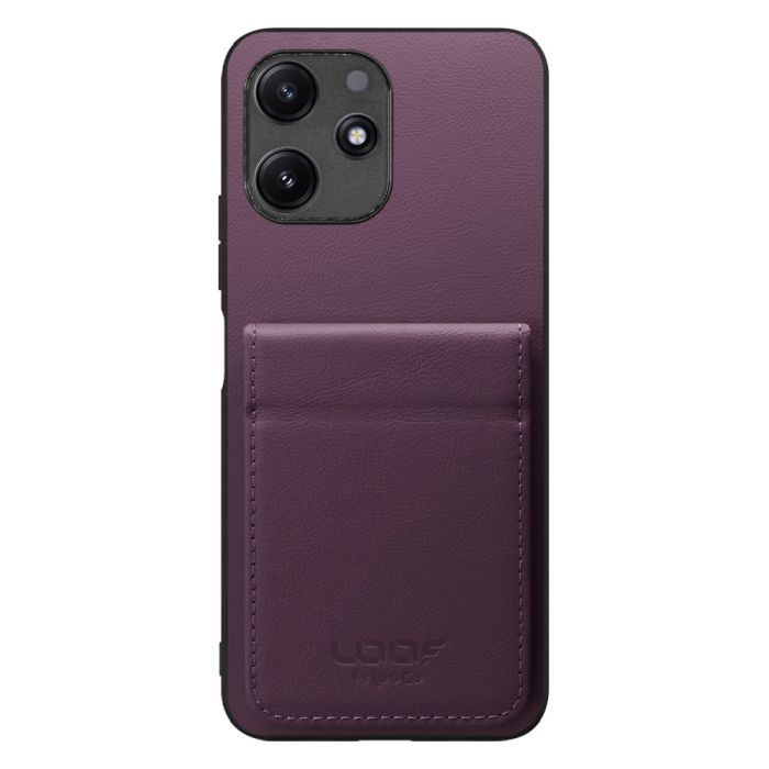[ LOOF BASIC-SHELL SLIM CARD 2カード ] Xiaomi Redmi 12 5G XIG03 Redmi12 5G ケース 背面 カード収納 カード入れ カードポケット カバー スマホケース 薄型 大容量 本革 [ Xiaomi Redmi 12 5G ]
