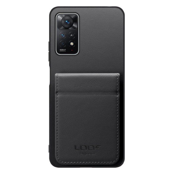 [ LOOF BASIC-SHELL SLIM CARD 2カード ] Xiaomi Redmi Note 11 Pro 5G redminote11pro5g note11pro 11pro ケース 背面 カード収納 カード入れ カードポケット カバー スマホケース 薄型 大容量 本革 [ Redmi Note 11 Pro 5G ]