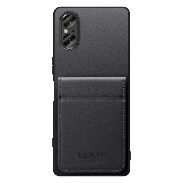 [ LOOF BASIC-SHELL SLIM CARD 2カード ] Xperia 5 V SO-53D / SOG12 5V Xperia5V ケース 背面 カード収納 カード入れ カードポケット カバー スマホケース 薄型 大容量 本革 [ Xperia 5 V ]