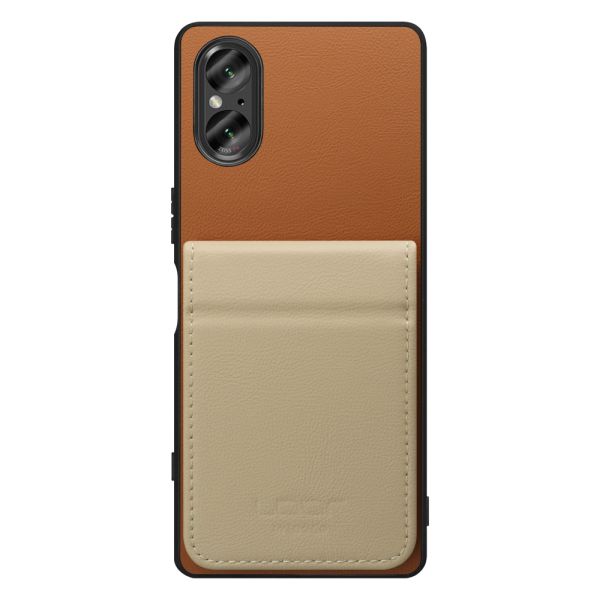 [ LOOF BASIC-SHELL SLIM CARD 2カード ] Xperia 5 V SO-53D / SOG12 5V Xperia5V ケース 背面 カード収納 カード入れ カードポケット カバー スマホケース 薄型 大容量 本革 [ Xperia 5 V ]