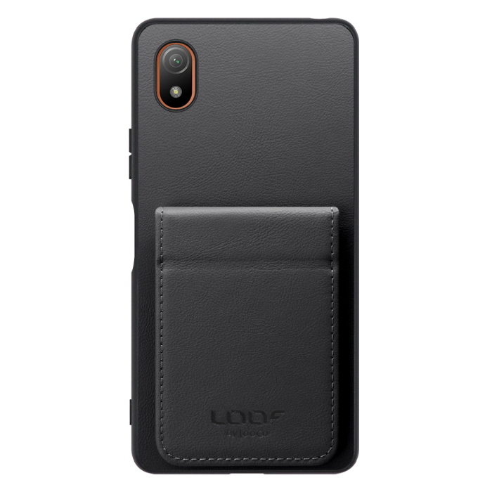 [ LOOF BASIC-SHELL SLIM CARD 2カード ] Xperia Ace III SO-53C / SOG08 aceⅢ ace3 ケース 背面 カード収納 カード入れ カードポケット カバー スマホケース 薄型 大容量 本革 [ Xperia Ace III ]