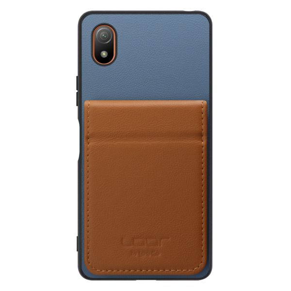 [ LOOF BASIC-SHELL SLIM CARD 2カード ] Xperia Ace III SO-53C / SOG08 aceⅢ ace3 ケース 背面 カード収納 カード入れ カードポケット カバー スマホケース 薄型 大容量 本革 [ Xperia Ace III ]