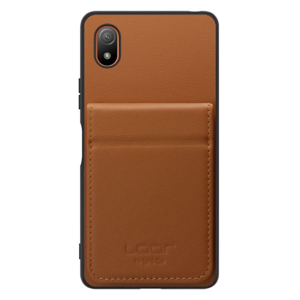 [ LOOF BASIC-SHELL SLIM CARD 2カード ] Xperia Ace III SO-53C / SOG08 aceⅢ ace3 ケース 背面 カード収納 カード入れ カードポケット カバー スマホケース 薄型 大容量 本革 [ Xperia Ace III ]