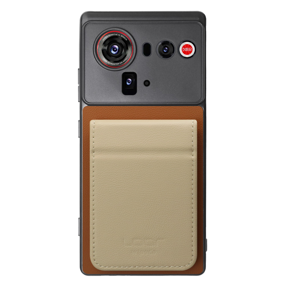 [ LOOF BASIC-SHELL SLIM CARD 2カード ] nubia Z80 Ultra NX741J ケース 背面 カード収納 カード入れ カードポケット カバー スマホケース 薄型 大容量 本革 [ nubia Z80 Ultra ]