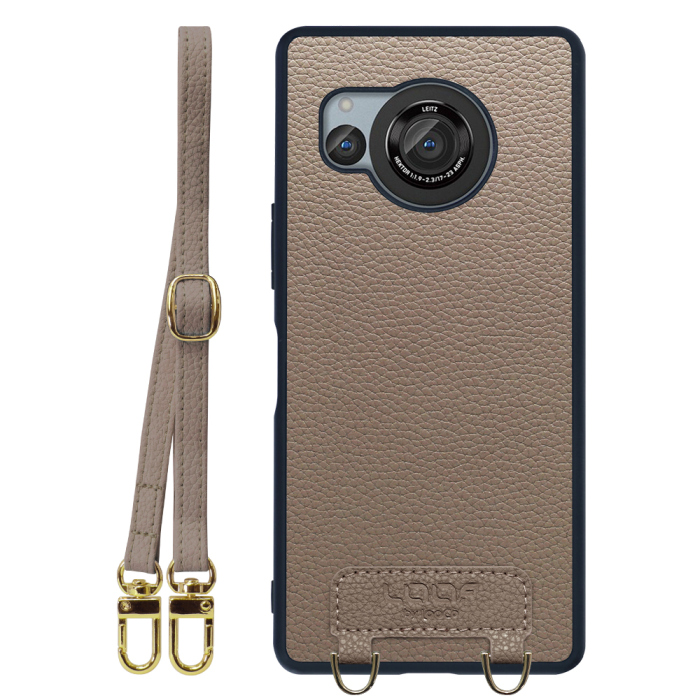 [ LOOF LUXURY-SHELL SHOULDER ] AQUOS R8 SH-52D AQUOSR8 ショルダーストラップ付き シンプルでスマート 本革 シェル型ケース ショルダー ストラップ スマホショルダー [ AQUOS R8 ]