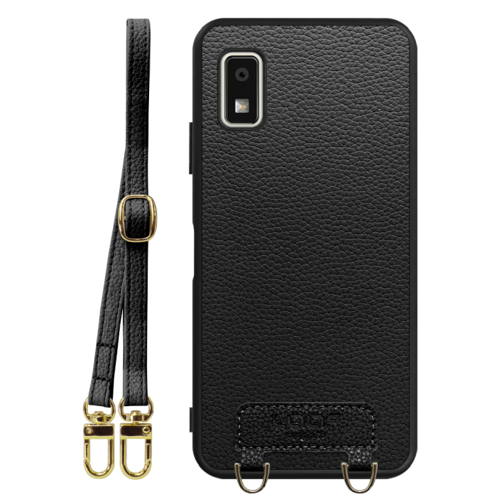 [ LOOF LUXURY-SHELL SHOULDER ] AQUOS wish3 SH-53D / A303SH / A302SH  ショルダーストラップ付き シンプルでスマート 本革 シェル型ケース ショルダー ストラップ スマホショルダー [ AQUOS wish3 ]