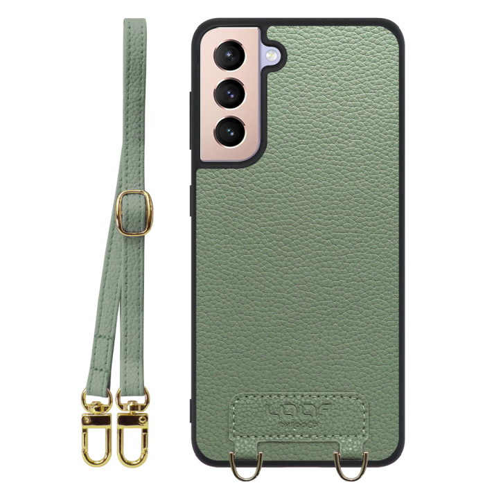 [ LOOF LUXURY-SHELL SHOULDER ] Galaxy S21 5G SC-51B / SCG09 s215g ショルダーストラップ付き シンプルでスマート 本革 シェル型ケース ショルダー ストラップ スマホショルダー [ Galaxy S21 5G ]
