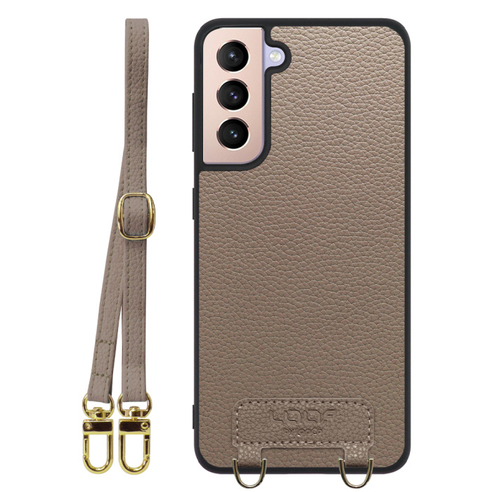 [ LOOF LUXURY-SHELL SHOULDER ] Galaxy S21 5G SC-51B / SCG09 s215g ショルダーストラップ付き シンプルでスマート 本革 シェル型ケース ショルダー ストラップ スマホショルダー [ Galaxy S21 5G ]