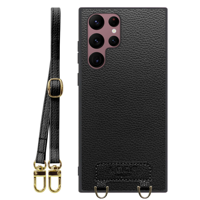 [ LOOF LUXURY-SHELL SHOULDER ] Galaxy S22 Ultra SC-52C / SCG14 s22ultra ショルダーストラップ付き シンプルでスマート 本革 シェル型ケース ショルダー ストラップ スマホショルダー [ Galaxy S22 Ultra ]