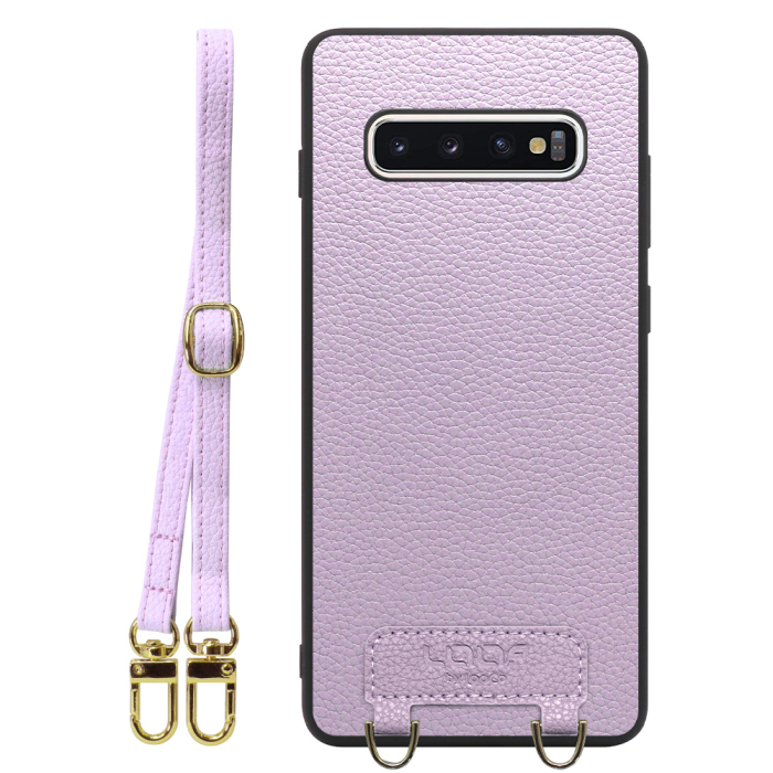 [ LOOF LUXURY-SHELL SHOULDER ] Galaxy S10+ SC-04L / SCV42 s10plus s10 plus ショルダーストラップ付き シンプルでスマート 本革 シェル型ケース ショルダー ストラップ スマホショルダー [ Galaxy S10+ ]