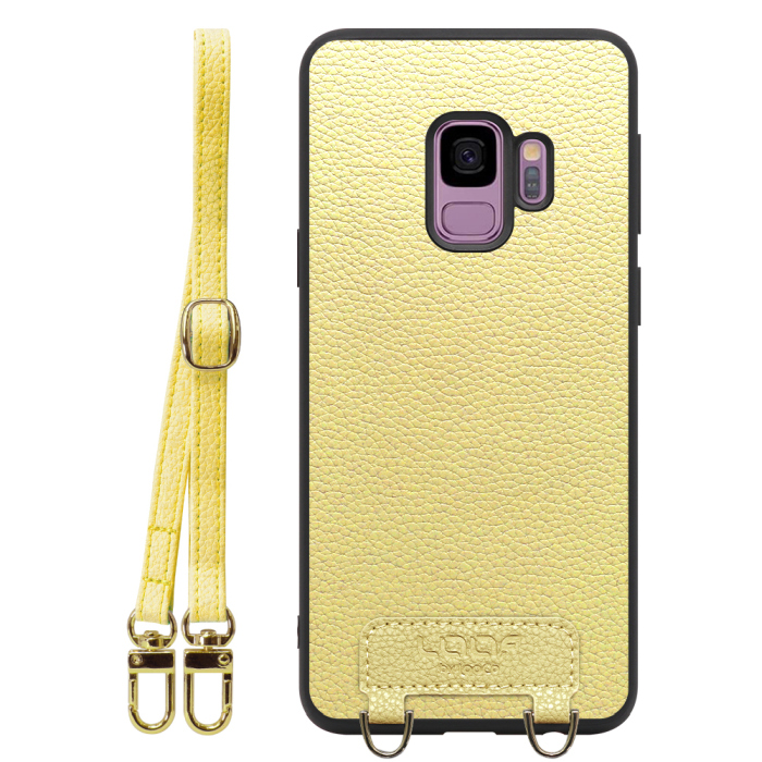 [ LOOF LUXURY-SHELL SHOULDER ] Galaxy S9 SC-02K / SCV38 galaxys9 ショルダーストラップ付き シンプルでスマート 本革 シェル型ケース ショルダー ストラップ スマホショルダー [ Galaxy S9 ]