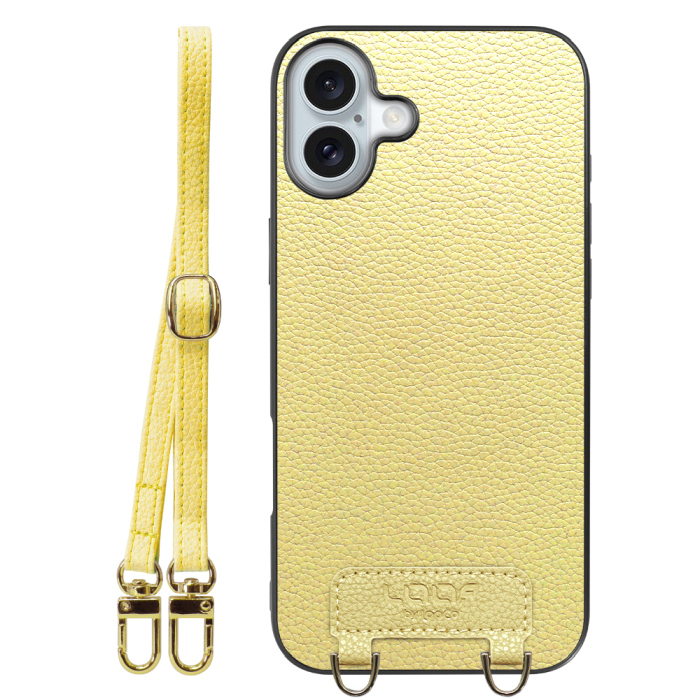 [ LOOF LUXURY-SHELL SHOULDER ] iPhone 16 Plus iPhone16 Plus アイフォン16 プラス  ショルダーストラップ付き シンプルでスマート 本革 シェル型ケース ショルダー ストラップ スマホショルダー [ iPhone 16 Plus ]