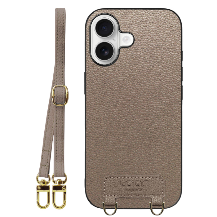 [ LOOF LUXURY-SHELL SHOULDER ] iPhone 17 iPhone17 アイフォン17 iPhone 17 アイフォン 17 ショルダーストラップ付き シンプルでスマート 本革 シェル型ケース ショルダー ストラップ スマホショルダー [ iPhone 17 用 ]
