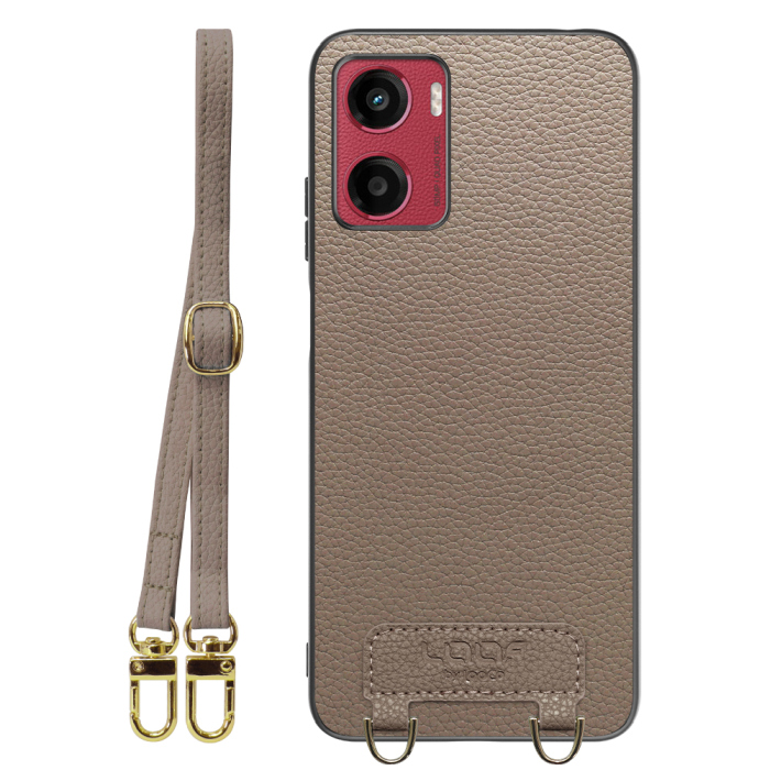 [ LOOF LUXURY-SHELL SHOULDER ] moto g05 motorola ショルダーストラップ付き シンプルでスマート 本革 シェル型ケース ショルダー ストラップ スマホショルダー [ moto g05 ]
