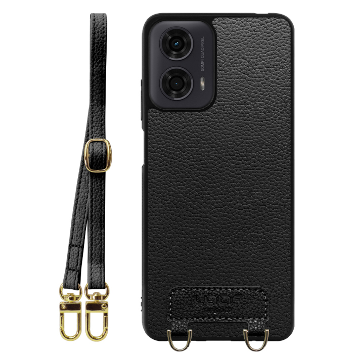 [ LOOF LUXURY-SHELL SHOULDER ] moto g24 motorola g24 ショルダーストラップ付き シンプルでスマート 本革 シェル型ケース ショルダー ストラップ スマホショルダー [ moto g24 ]