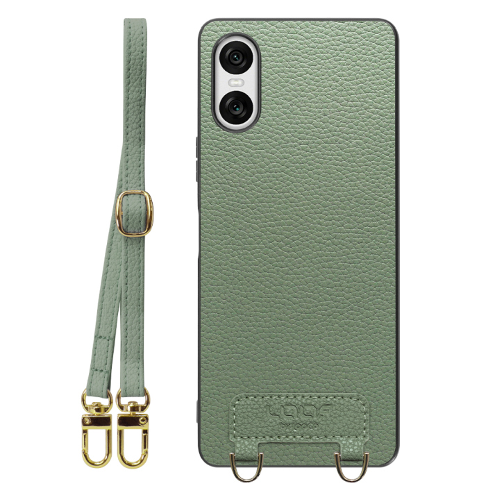 [ LOOF LUXURY-SHELL SHOULDER ] Xperia 10 VI  ショルダーストラップ付き シンプルでスマート 本革 シェル型ケース ショルダー ストラップ スマホショルダー [ Xperia 10 VI ]
