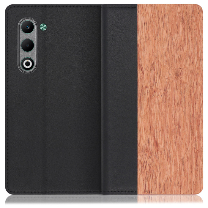 [ LOOF NATURE ] OPPO A5 5G オッポ CPH2735 スマホケース ケース カバー 手帳型ケース カード収納 マグネット付き 天然木 本革 ベルトなし [ OPPO A5 5G ]