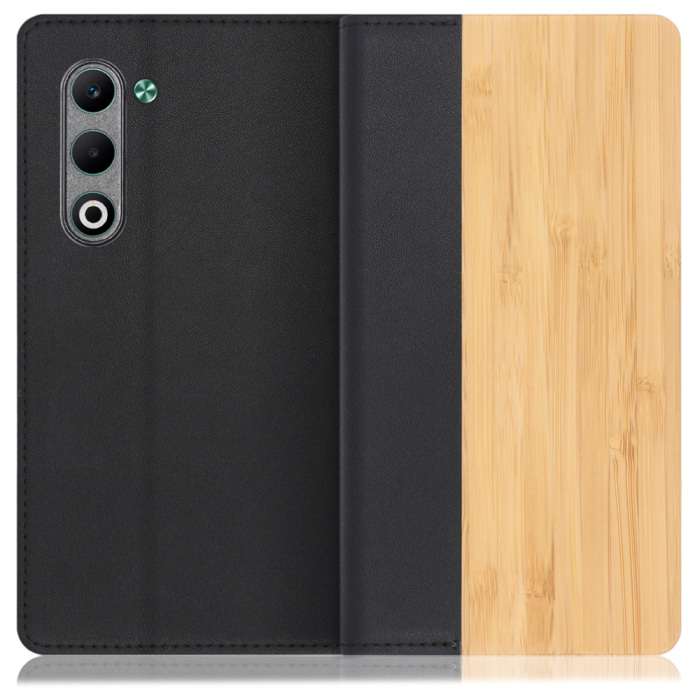 [ LOOF NATURE ] OPPO A5 5G オッポ CPH2735 スマホケース ケース カバー 手帳型ケース カード収納 マグネット付き 天然木 本革 ベルトなし [ OPPO A5 5G ]