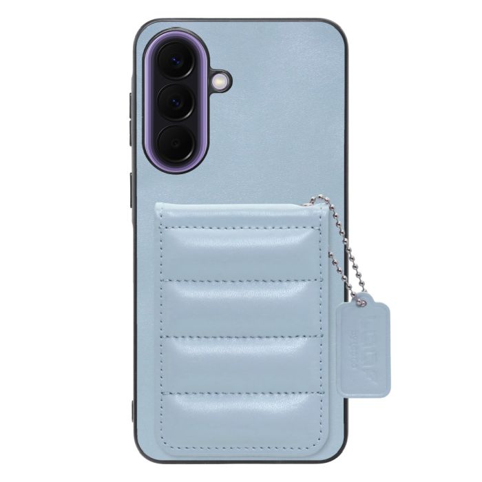 [ LOOF SWEET-SHELL CARD ] Galaxy A57 5G SC-54G SCG39 SM-A576Z SM-A576C スマホケース キルティング加工のカードケース付き マグネット内蔵 カード収納 本革 レザータグ＆チェーン付き パステルカラー [ Galaxy A57 5G ]