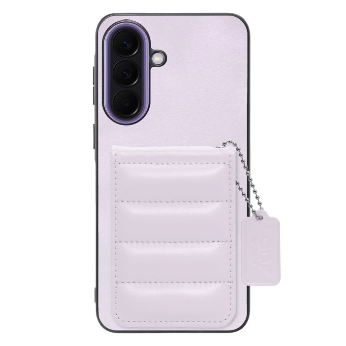[ LOOF SWEET-SHELL CARD ] Galaxy A57 5G SC-54G SCG39 SM-A576Z SM-A576C スマホケース キルティング加工のカードケース付き マグネット内蔵 カード収納 本革 レザータグ＆チェーン付き パステルカラー [ Galaxy A57 5G ]