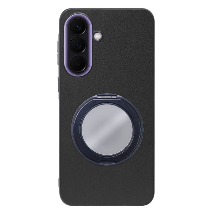 [ LOOF RING-SHELL (ミラー Ver.) ] Galaxy A57 5G SC-54G SCG39 SM-A576Z SM-A576C スマホケース 背面 ケース カバー ミラー付きスマホリング スタンド 本革 レザー 落下防止  [ Galaxy A57 5G ]