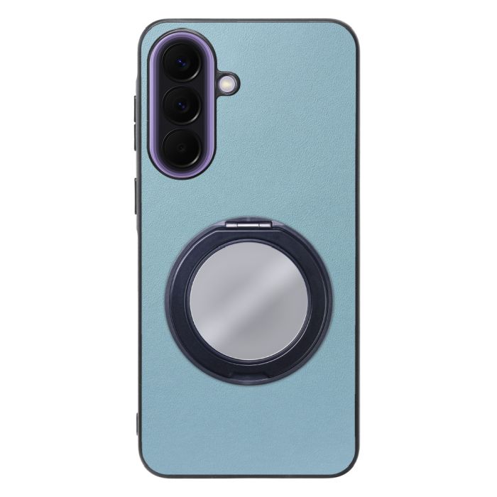 [ LOOF RING-SHELL (ミラー Ver.) ] Galaxy A57 5G SC-54G SCG39 SM-A576Z SM-A576C スマホケース 背面 ケース カバー ミラー付きスマホリング スタンド 本革 レザー 落下防止  [ Galaxy A57 5G ]