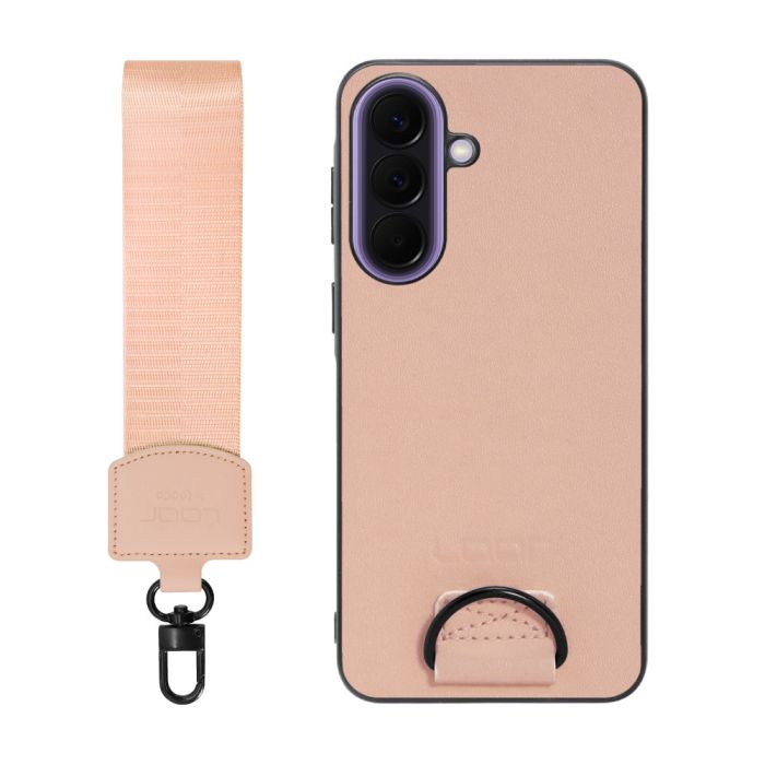 [ LOOF STRAP-SHELL (ショートVer.) ] Galaxy A57 5G SC-54G SCG39 SM-A576Z SM-A576C スマホケース 背面 ケース カバー ハードケース ハンドストラップ  本革 [ Galaxy A57 5G ]