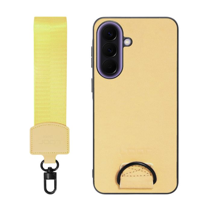 [ LOOF STRAP-SHELL (ショートVer.) ] Galaxy A57 5G SC-54G SCG39 SM-A576Z SM-A576C スマホケース 背面 ケース カバー ハードケース ハンドストラップ  本革 [ Galaxy A57 5G ]