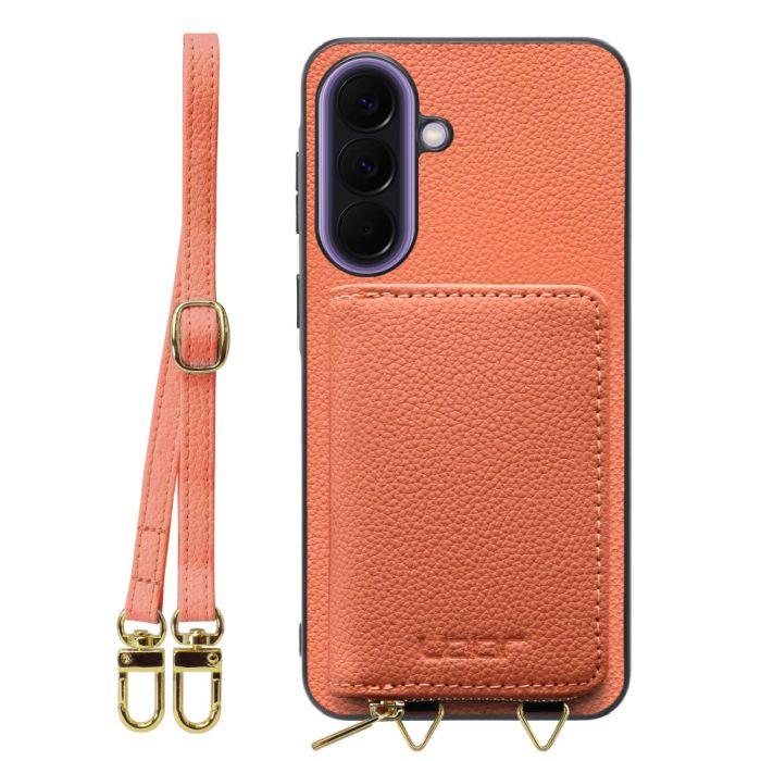 [ LOOF LUXURY-SHELL POUCH ] Galaxy A57 5G SC-54G SCG39 SM-A576Z SM-A576C ケース ショルダー スマホショルダー 背面 収納 ポーチ付き カバー スマホケース ストラップ 本革 [ Galaxy A57 5G ]